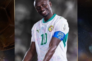 并列第29位，官方：马内和萨利巴在金球奖投票中仅获得2分